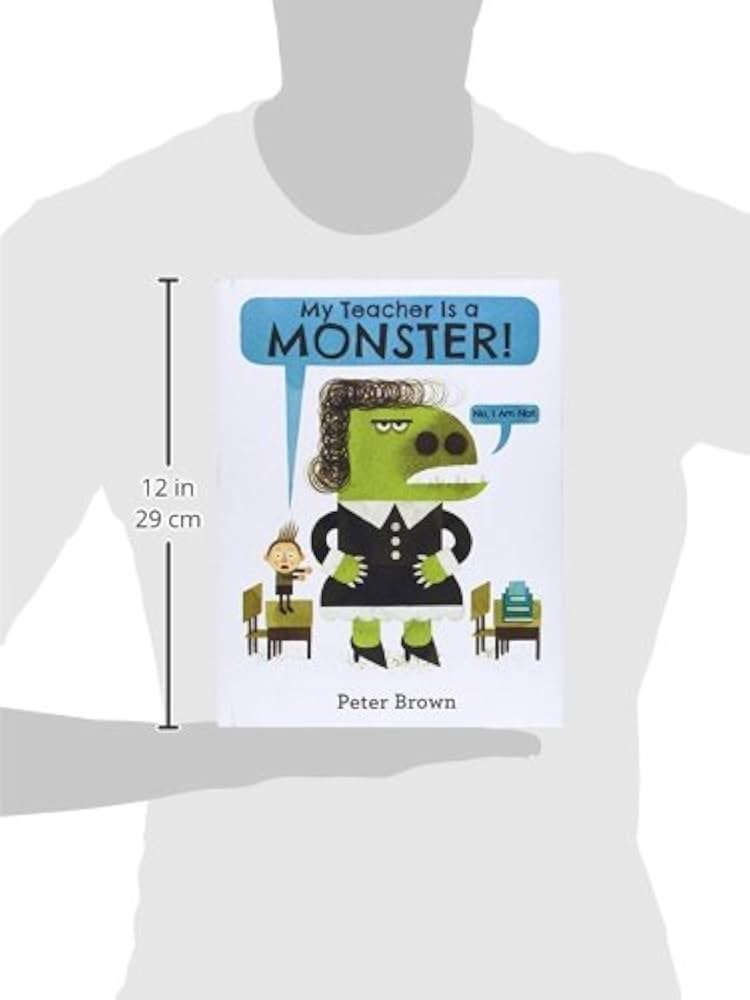 原画 アクリル画 【Book Was My Teacher】 My Teacher Is a Monster! (No, I Am Not.): Brown, Peter